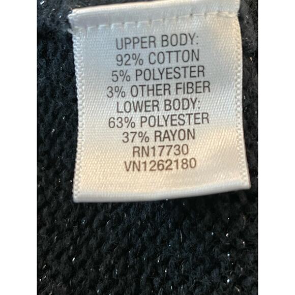 Cherokee girls Black metallic knit sweater dress 4T ruffles - Picture 7 of 9